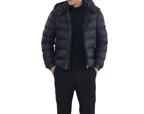 Custom High Quality couple puffer Jacket Men Tall Duck Down Coat Thick Warm Jacket Hooded Black down padded jacket