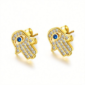 2021 Fashion Protective Symbol Wicked Eye Toppik Accessories Cubic Zirconia Turkish Evil Of Eye Stud Earring boucle d'oreille