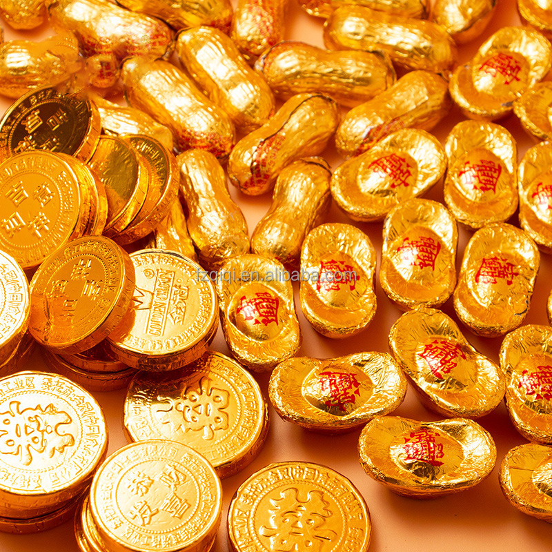 loose round coin chocolate candy slices gold coin chocolate chocolates wholesale