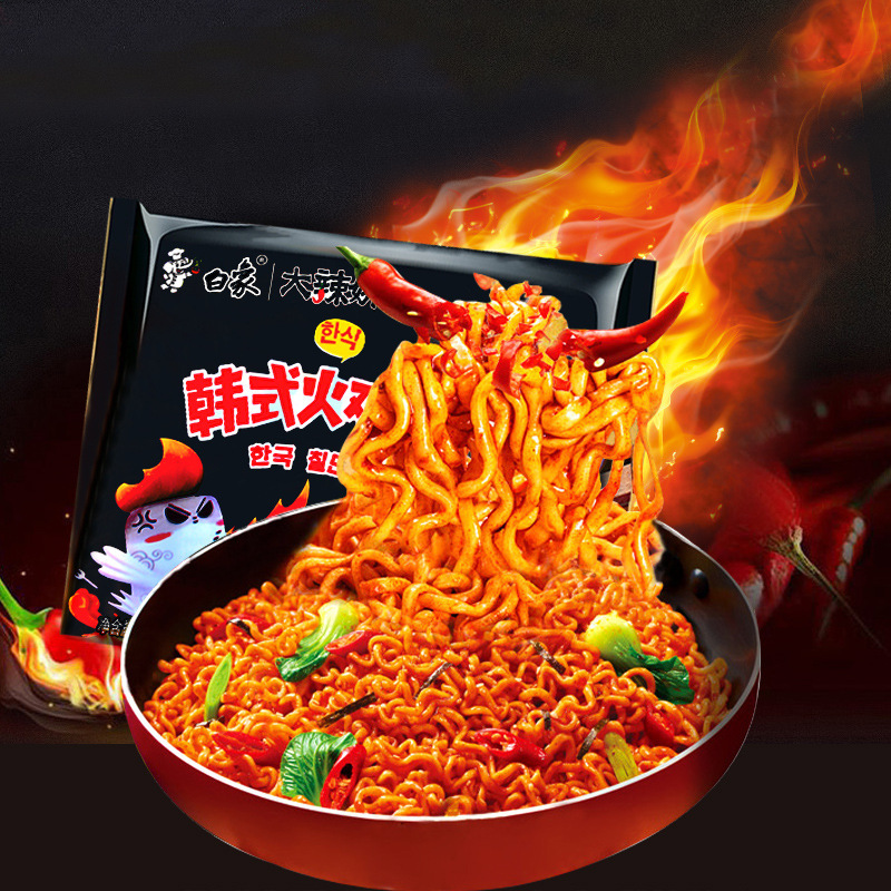 98g*5 bags baixiang spicy korean style snacks ramen mixed noodles turkey noodles exotic snacks wholesale