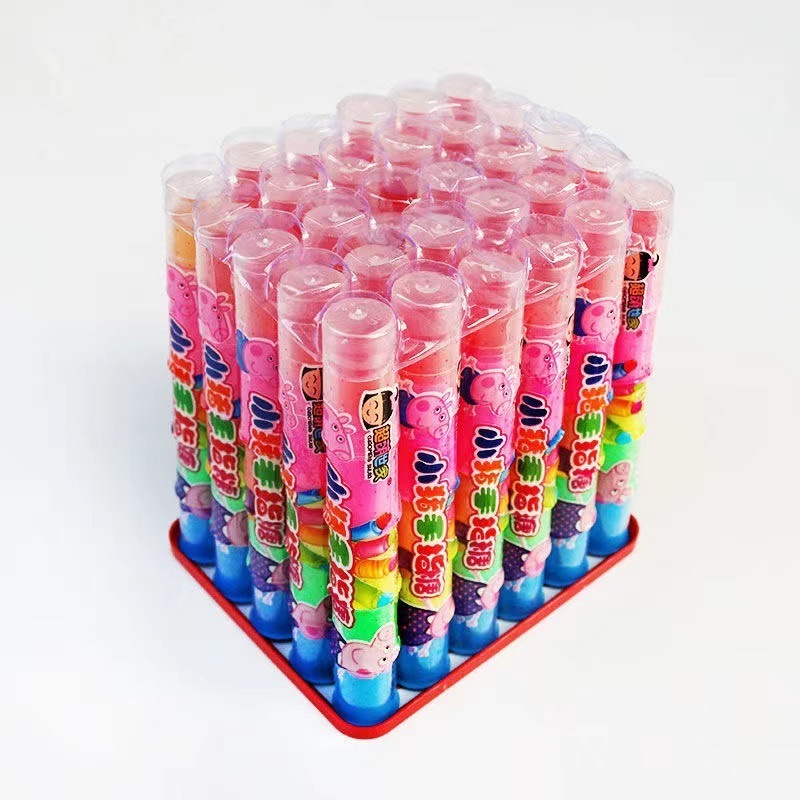 Fruit flavored lipstick children's creative funny finger candy funny toy candy novelty candies