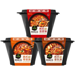 610g korean self-heating small hot pot kimchi rice cake troops self heating food self heating hot pot