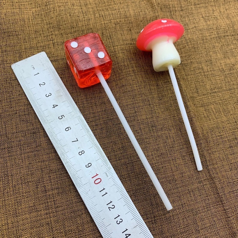 60 pieces of small mushroom dice lollipop square hard candy sweets and snacks lollipop