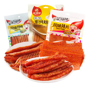 100g instant snacks big bag spicy delicious vegetarian roasted wings and spicy strips latiao snack