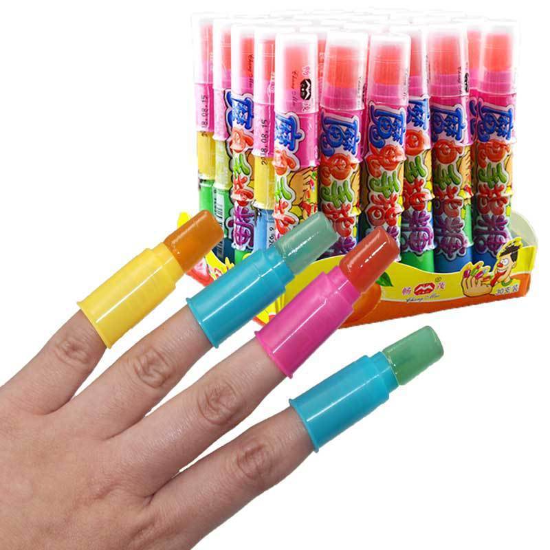 Fruit flavored lipstick children's creative funny finger candy funny toy candy novelty candies