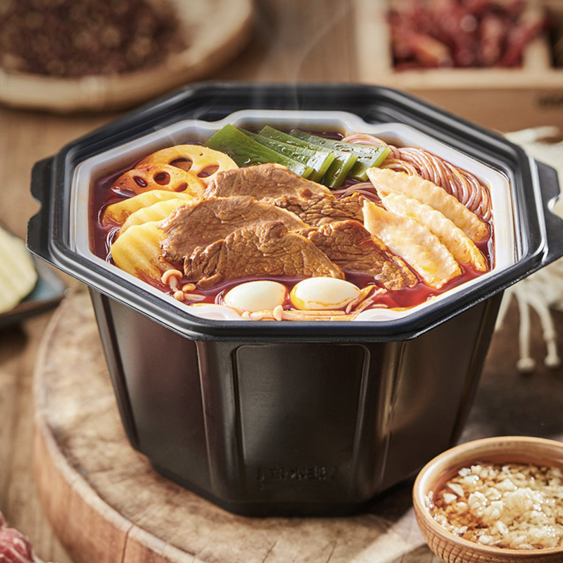 405G  open a small stove  spicy beef self heating hot pot food ready to eat heating beef hotpot self-boiling hotpot