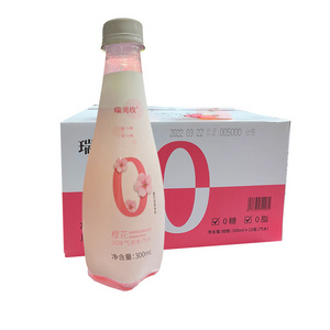 300ml cherry blossom flavored sugar free and fat free beverage water bubble beverage exotic soft drinks Sparkling water Soda