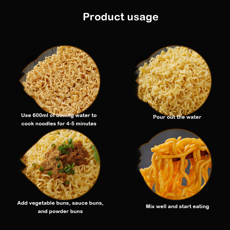 Wholesale instant noodles exotic snacks fast food without cooking crab roe flavored mixed noodles buldak noodles