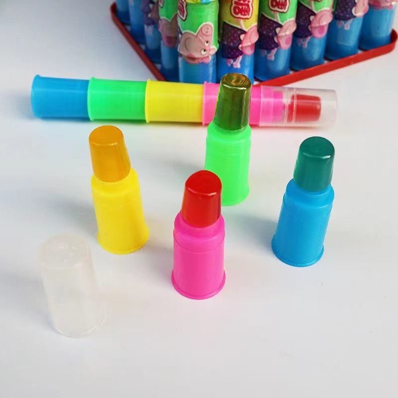 Fruit flavored lipstick children's creative funny finger candy funny toy candy novelty candies