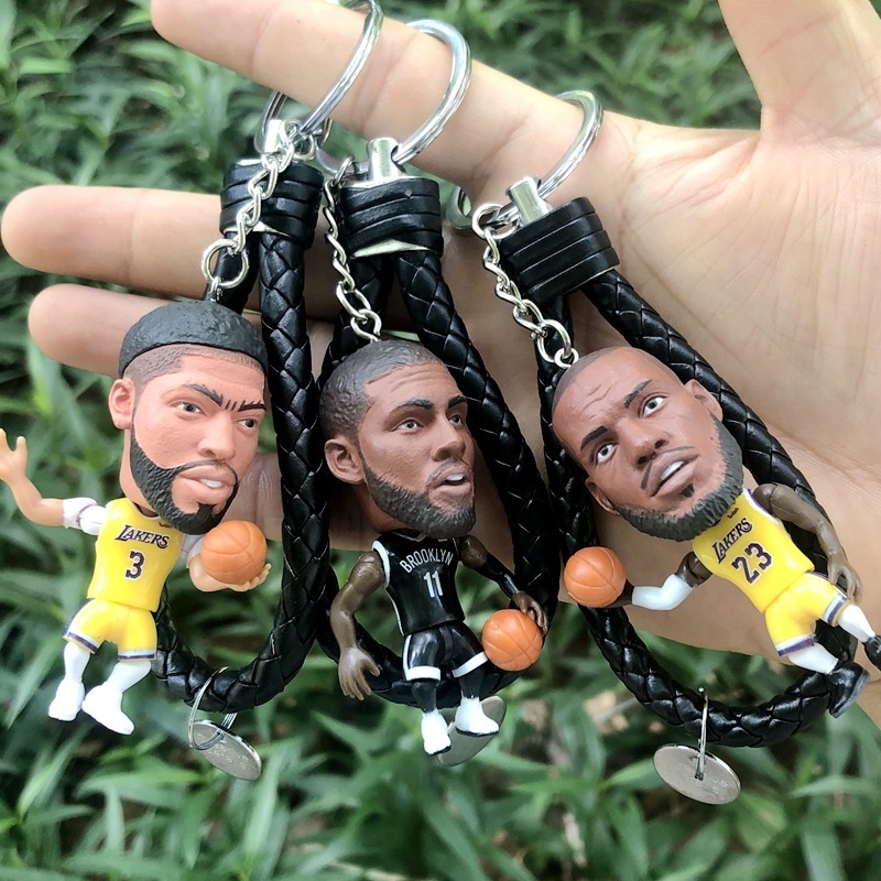 Hot Sale Doll Key Chain James Curry Durant Harden Owen Star 3D Basketball Stars basketball Keychain