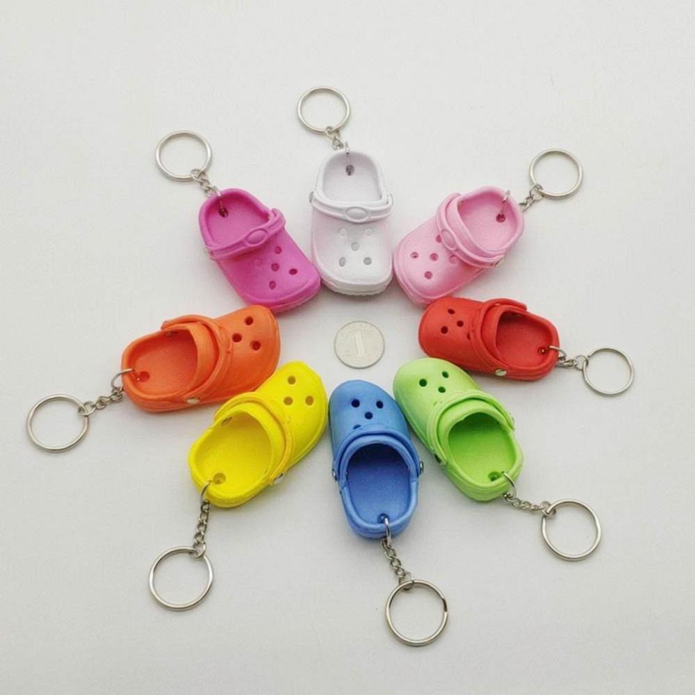 Wholesale Lovely  3D mini eva Plastic Foam hole sandal slipper Beach shoe keychain