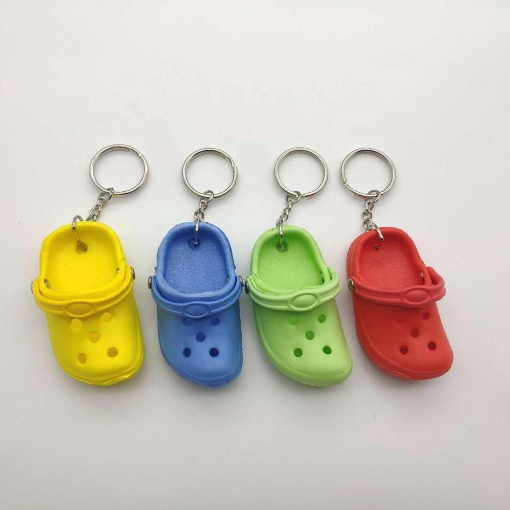 Wholesale Lovely  3D mini eva Plastic Foam hole sandal slipper Beach shoe keychain