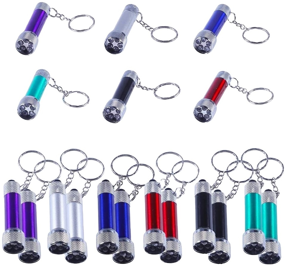 Super Bright Mini Portable Aluminum Alloy Keychain Torch LED Mini Flashlight Self Defense Keychain