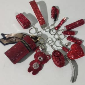 New design Shiny self-defense keychain free DIY self defense keychain set for women promotional keychains self defense supplies