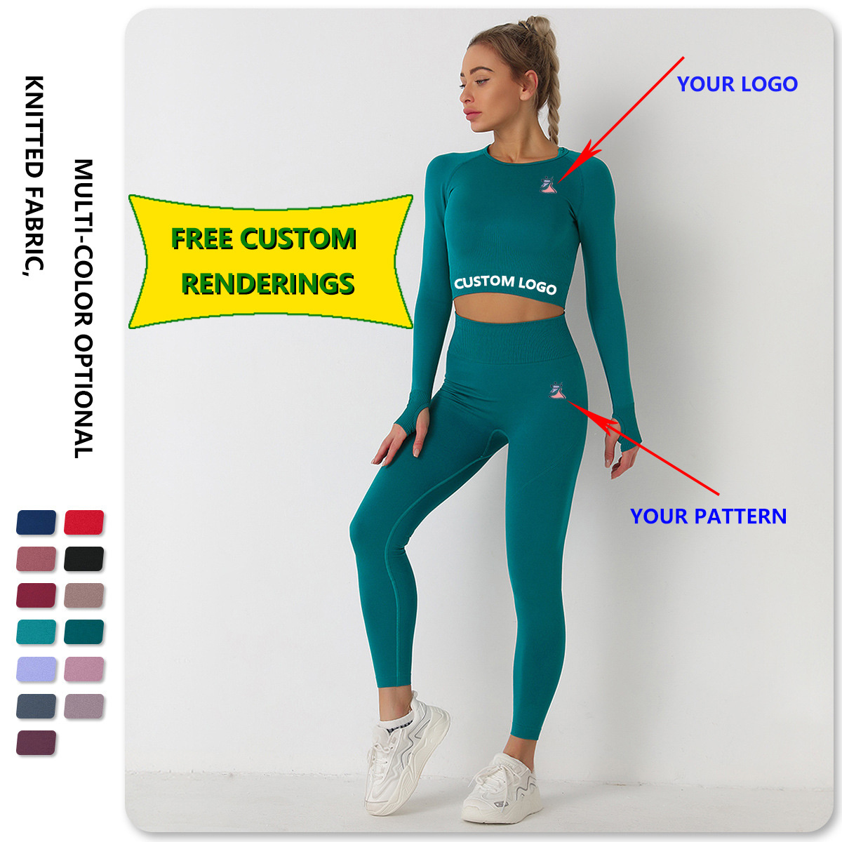 2024 Wholesale Custom Athletic Activewear Sports Clothes Seamless Workout Clothing Women Sportswear Yoga Wear Gym Fitness Sets