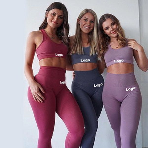 2024 Wholesale Custom Athletic Activewear Sports Clothes Seamless Workout Clothing Women Sportswear Yoga Wear Gym Fitness Sets