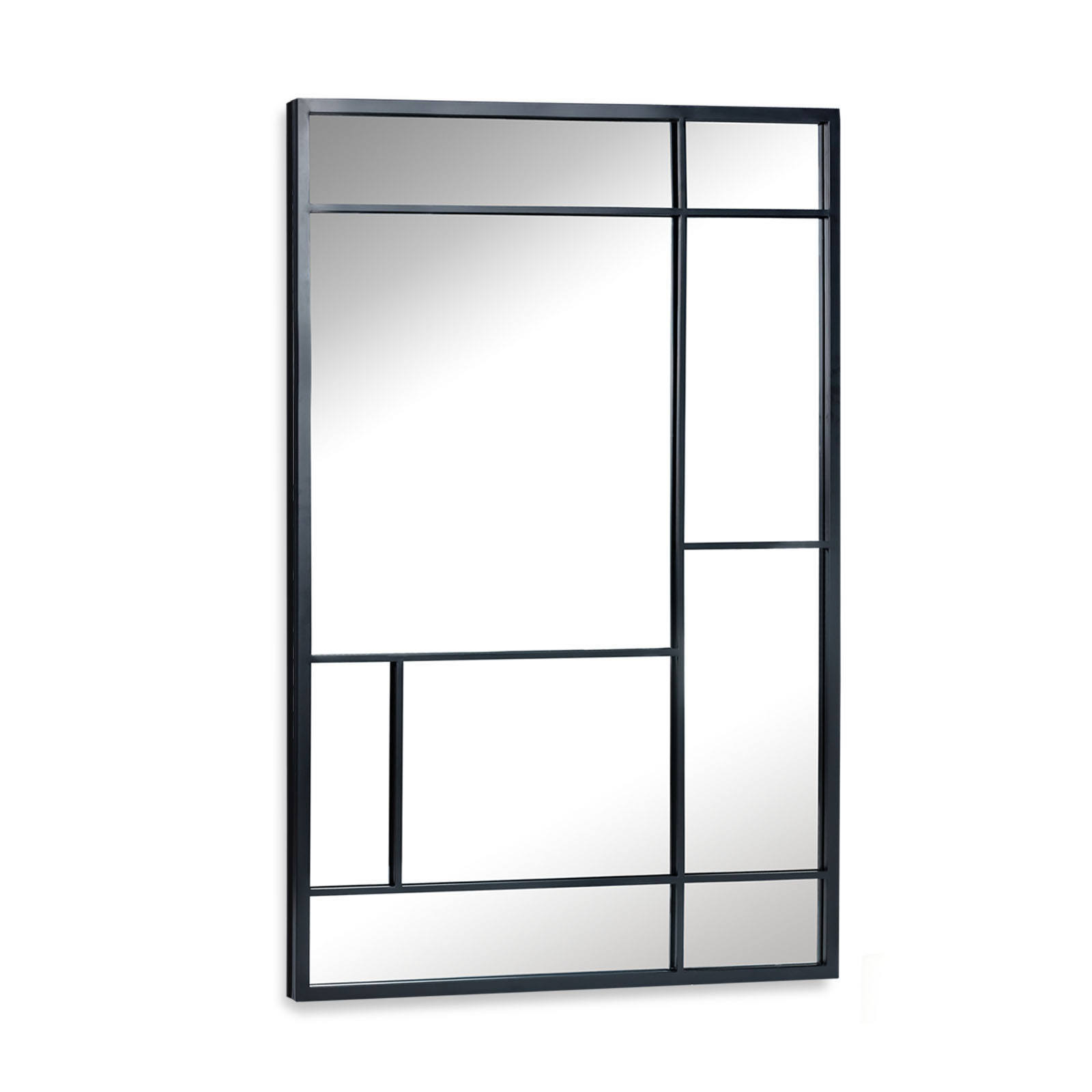 Luxury Full Mirror Decorative Rectangle Wall Black Metal Frame Mirror bathroom Mirror