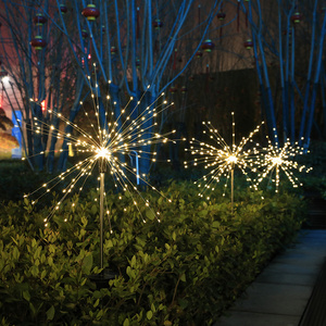 LED Waterproof Outdoor Solar Power LED Firework Light IP65 Firework LED String Lights Holiday Decorate Christmas