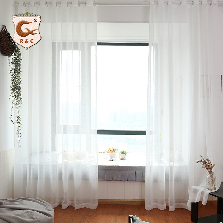 Manufacture Good Quality Romantic European Style White Sheer Curtain For The Living Room