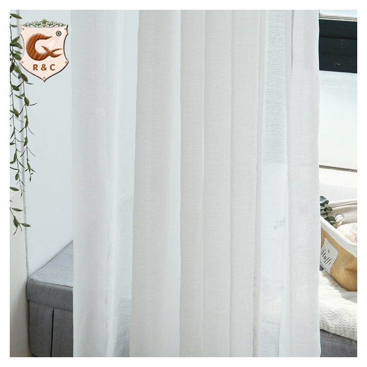 Manufacture Good Quality Romantic European Style White Sheer Curtain For The Living Room