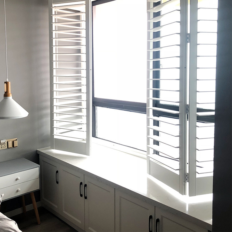 Wholesale Custom Waterproof Interior Window Shutters Exterior Plantation Shutters PVC Window Shutters Blind Direct From China