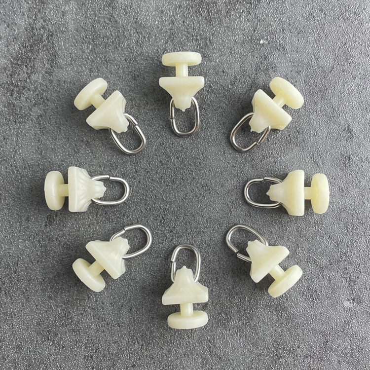 Wholesale High Quality Pulley Curtain Track Accessories Hook Plastic Sliding Hospital Ceiling Curtain Track Hooks