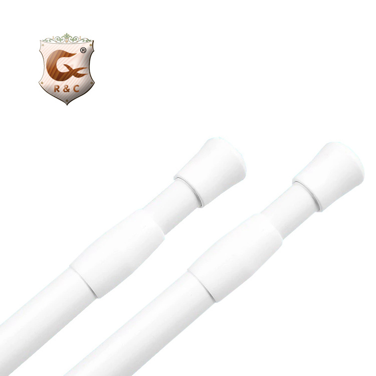 Manufacture High Quality White Aluminium Extendable Shower Curtain Rods For The Bathroom