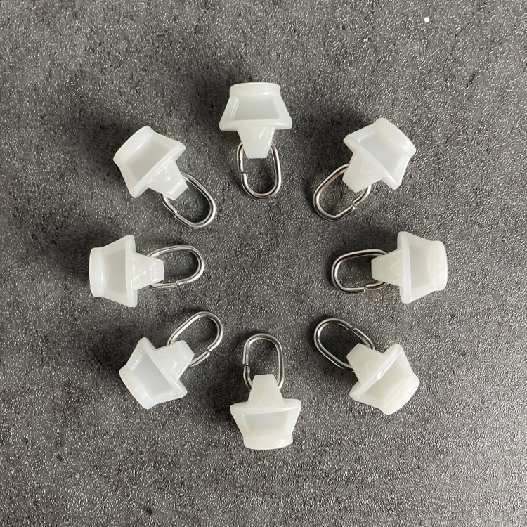 Wholesale High Quality Pulley Curtain Track Accessories Hook Plastic Sliding Hospital Ceiling Curtain Track Hooks