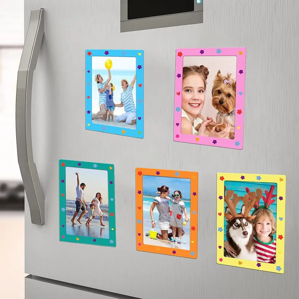 Custom Magnetic Photo Frames Pocket for Fridge Decoration Display Fridge Magnet Photo Frame