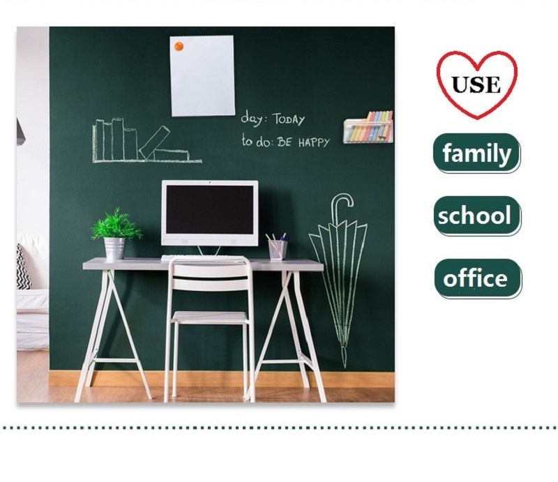 No MOQ Custom self-adhesive Erasable Wall Blackboard Magnet Black board Stickers Magnetic Soft Chalkboard