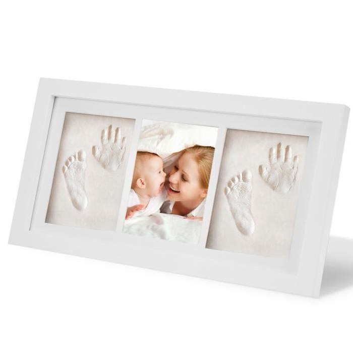 Classic 2pcs Photo DIY Foot Frame For Clay Baby Handprint and Footprint Picture Photo Frame For Newborn Baby