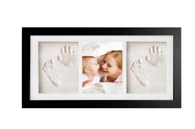 Classic 2pcs Photo DIY Foot Frame For Clay Baby Handprint and Footprint Picture Photo Frame For Newborn Baby