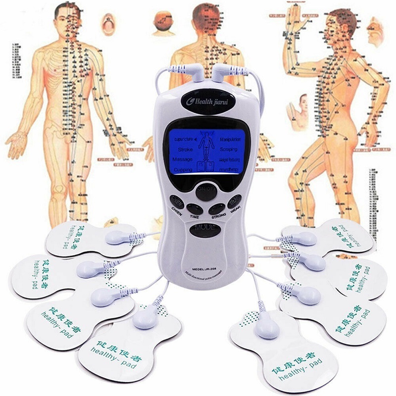 Electric herald Tens Acupuncture Body Mucle Massager Digital Therapy Machine 8 Pads For Back Neck Foot Leg health Care