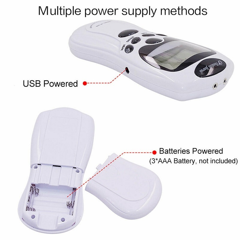 Electric herald Tens Acupuncture Body Mucle Massager Digital Therapy Machine 8 Pads For Back Neck Foot Leg health Care