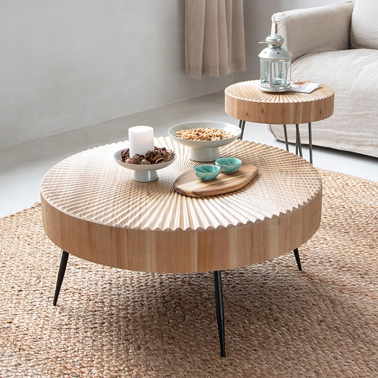 Wholesale Simple Study Makeup Modern Nordic Creative Modern Wooden Wood And Iron Ethiopian Coffee Table