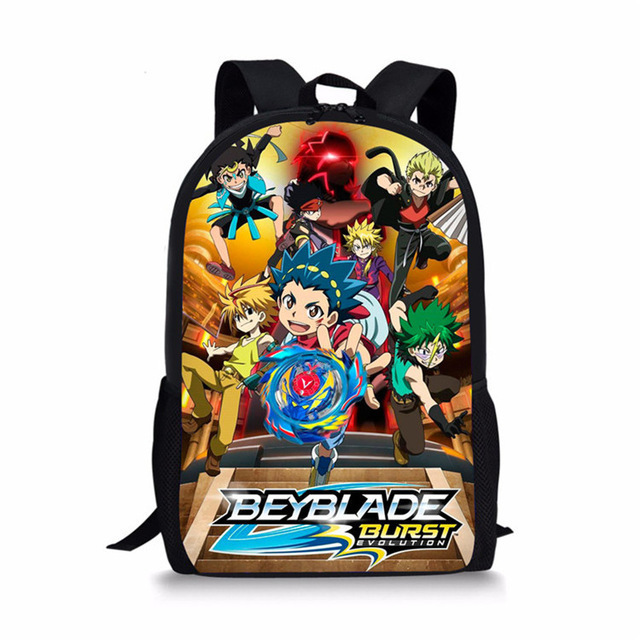 New Design Game Anime Beyblade Burst Printed Kids Children Toddlers College Boy mochilas escolares School Bags Backpack Bookbags