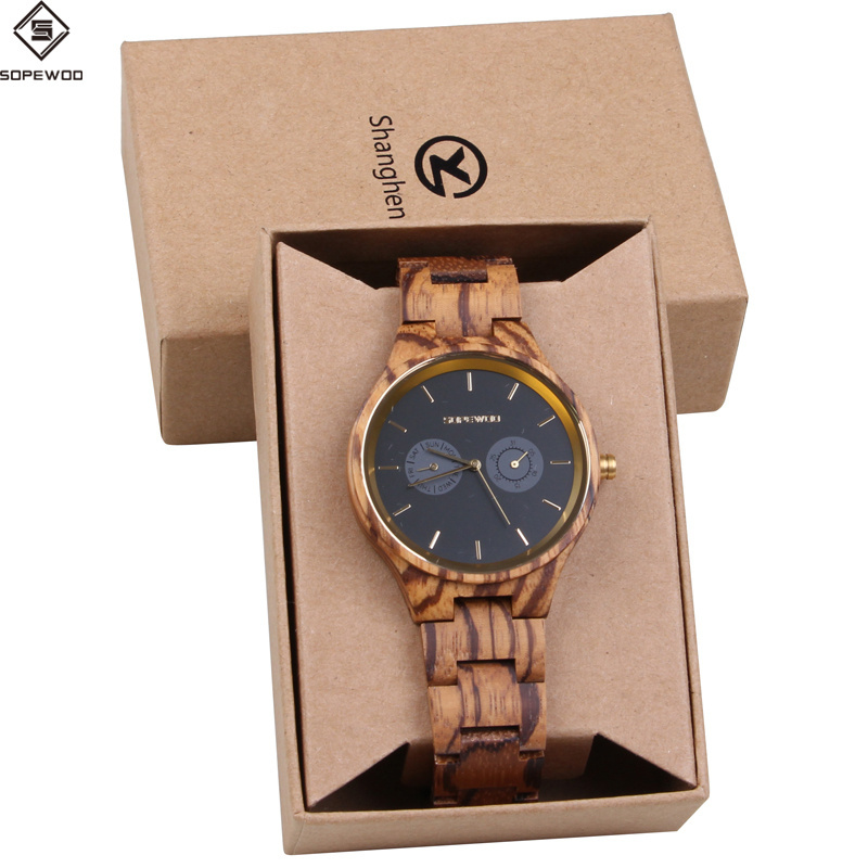 Factory OEM japanese movt quartz custom design wooden watch wood unisex