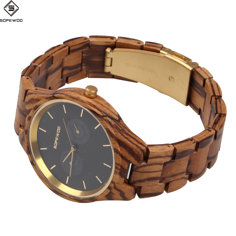 Factory OEM japanese movt quartz custom design wooden watch wood unisex