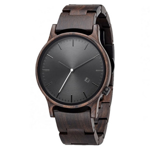 SOPEWOD quality luxury factory watch wholesale waterproof watches with Japan movement handcrafted mens black wooden watch