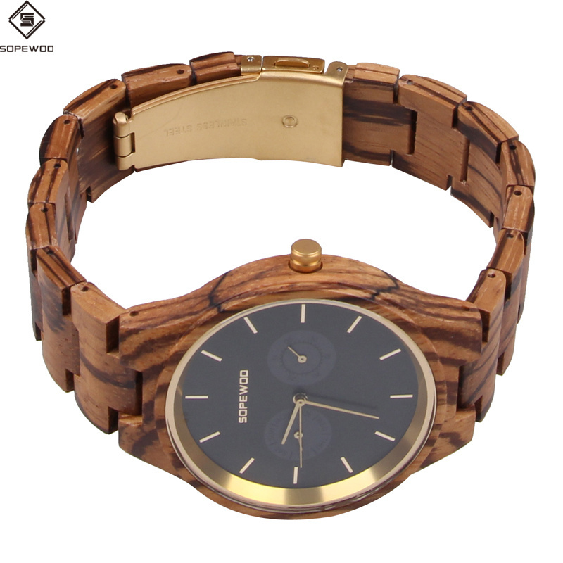 Factory OEM japanese movt quartz custom design wooden watch wood unisex