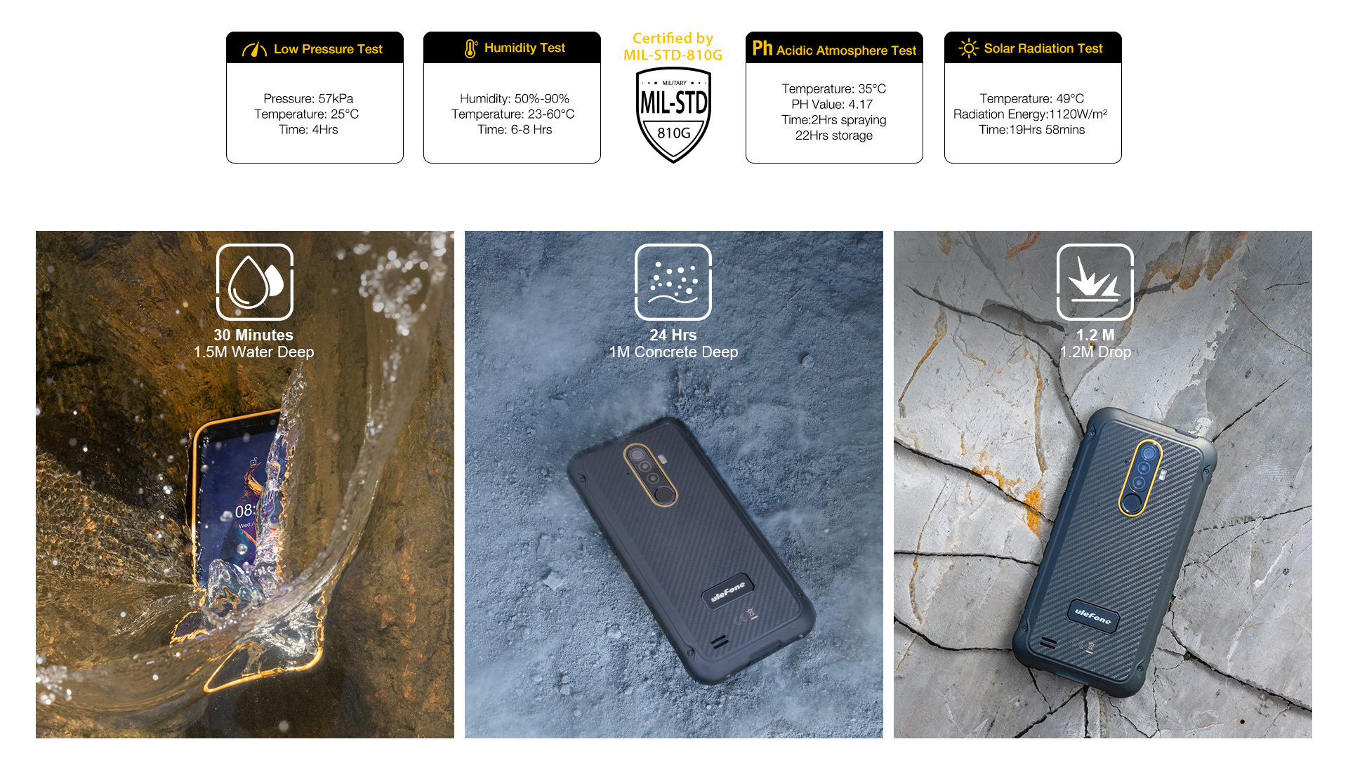 Ulefone Armor X8 IP69K Waterproof MediaTek Helio A25 with GPS Ulephone Android 10 Smartphone NFC Rugged Cell Mobile Phone