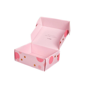 Packaging Pink Corrugated Paper Shipping Boxes Custom Printed Packaging Paper Mailing Box With Logo