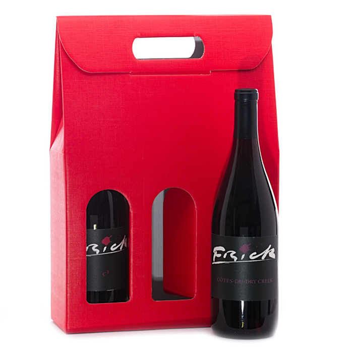 Custom Red Wine Glass Box 3 Bottle Packaging Gift Beer Carton Luxury Shipping Paper Cardboard Wine Boxes