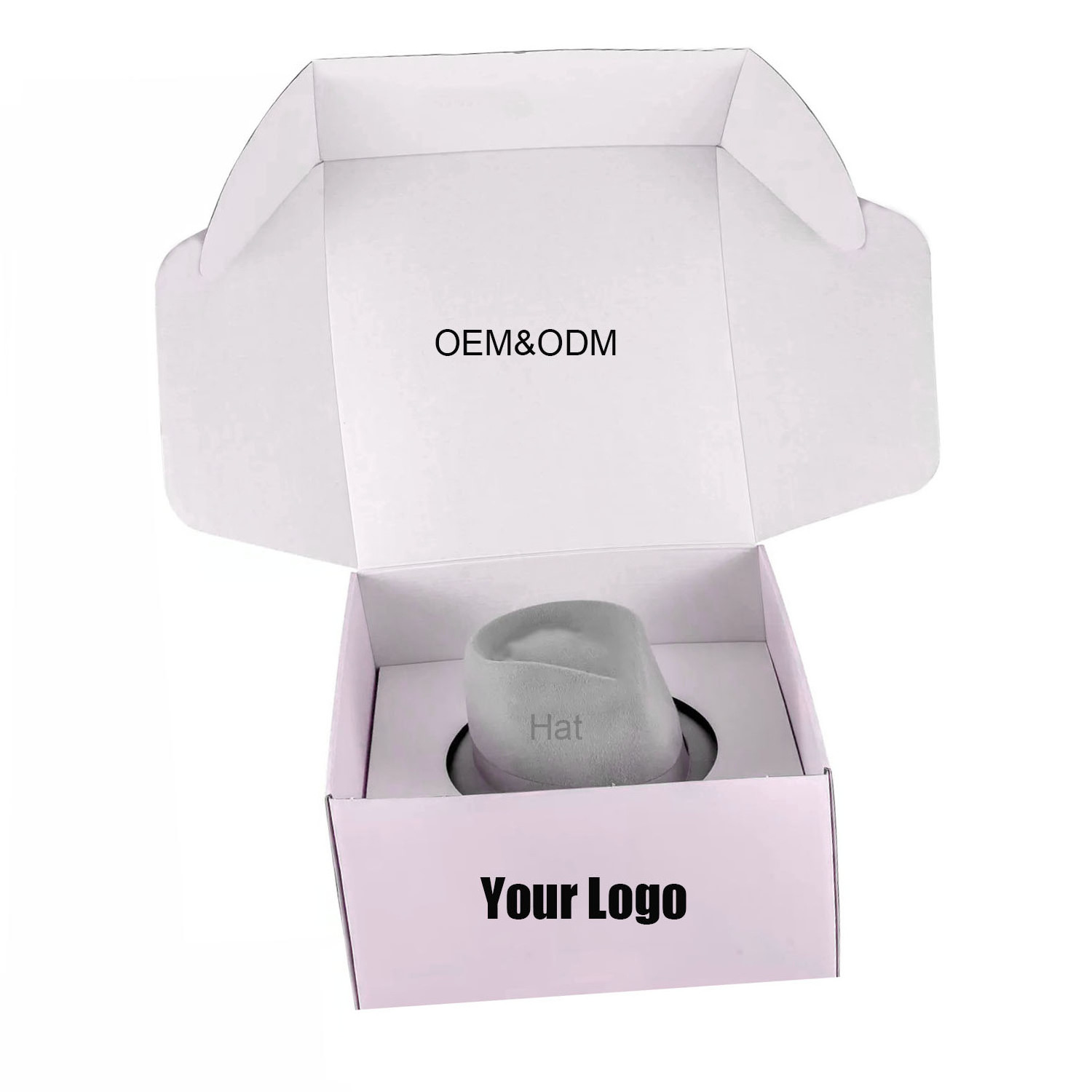 OEM ODM Factory Custom Logo Printing Hat Packaging Box Paper Fedora Hat Box