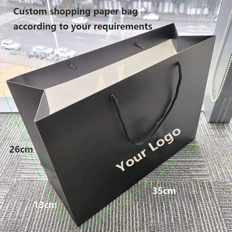 Custom Logo Print Luxury Gift Paper Bag Cardboard Bag Clothing Packaging Shopping Paper Bag With Custom Logo