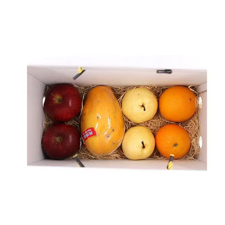 Recycle Wholesale Custom Corrugated Folding Fruit Vegetable Box Mango Apple Orange Banana Shipping Box Packaging for tomatoes