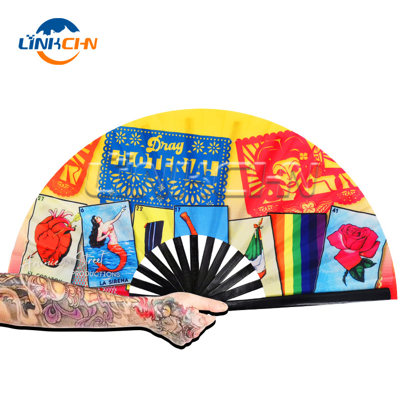 kung fu painting fabric folding branded hand fans