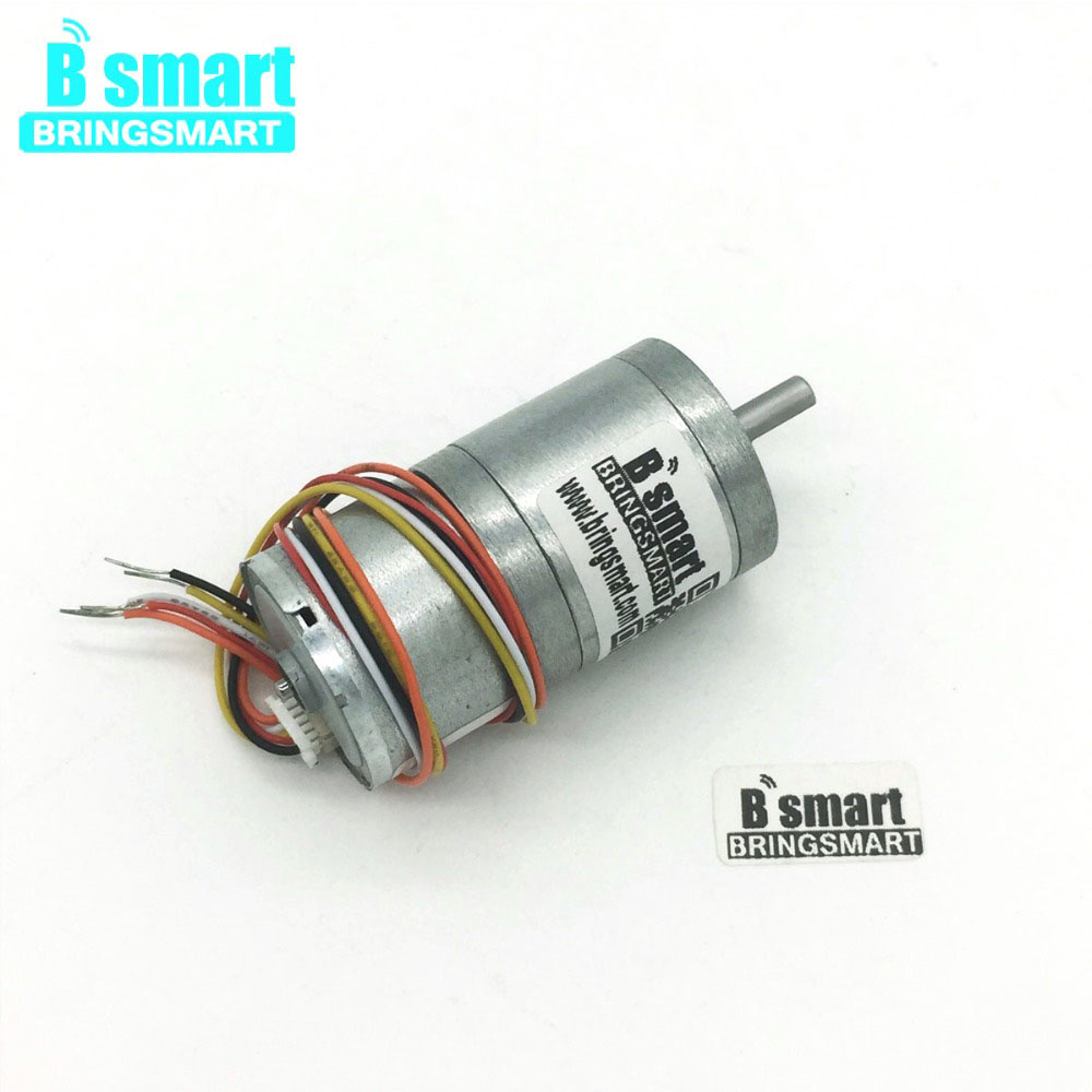 BringSmar JGA25-2418 Brushless DC Gear Motor 12V 24V High Speed 8.5-1977rpm Low Noise Reversible BLDC Motor for Toy Car Robot