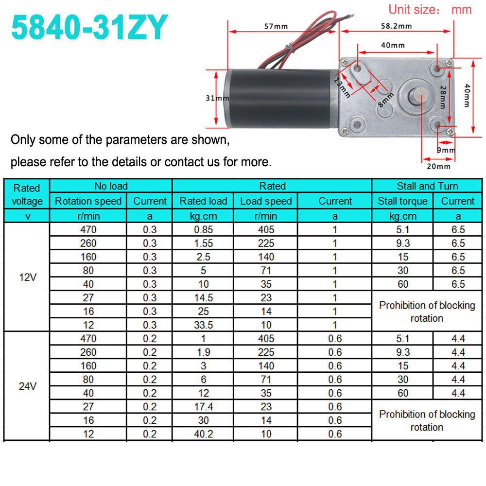 Small 12 v 24 v 12vdc Mini Worm Gearbox High Torque Hollow Shaft 6V 12 Volt 24V 12V Micro DC Gear Motor