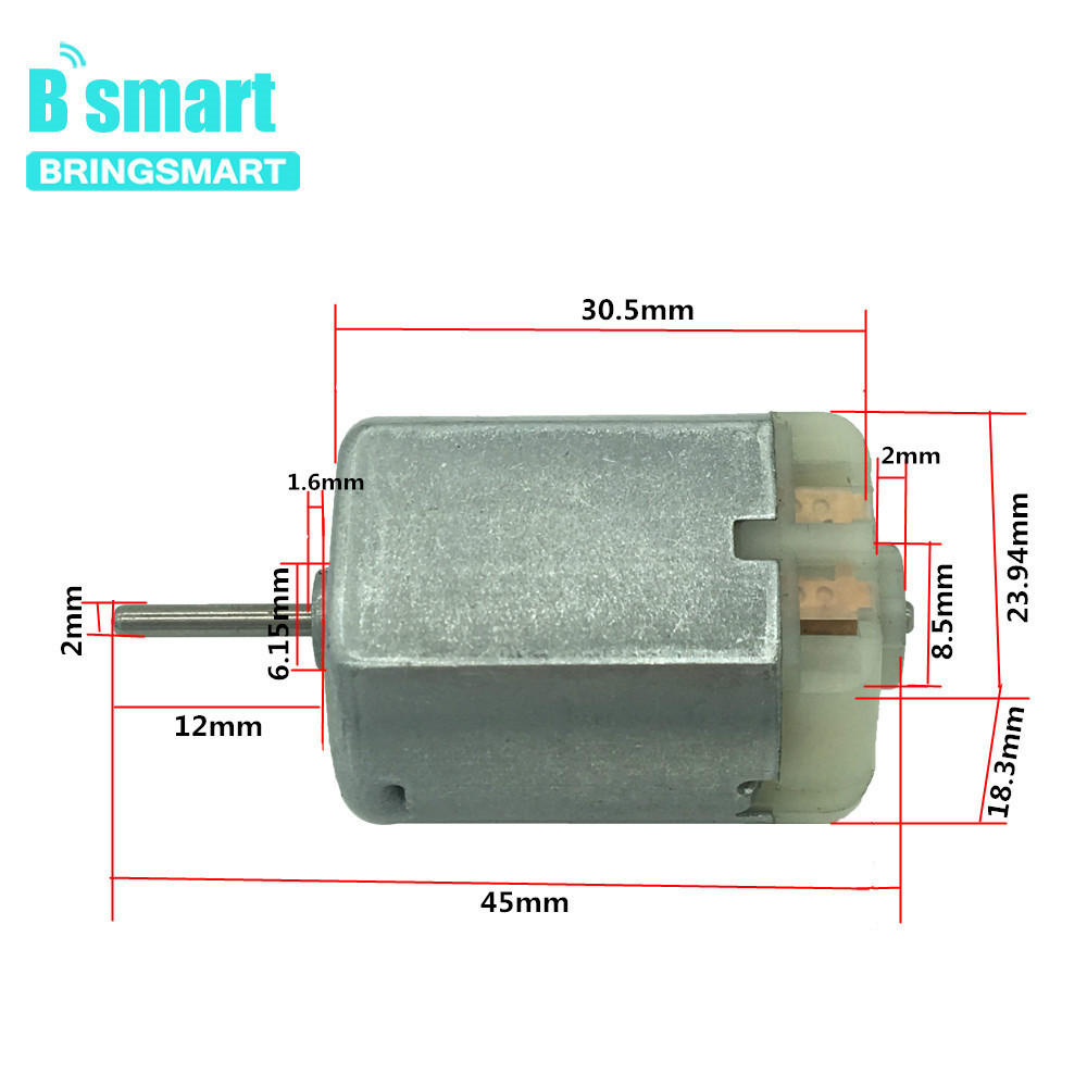 Bringsmart DC Motor FC-280PC FC280 12v dc motor mini 12500rpm High Speed mirror window car door lock dc Mini Electric Motor